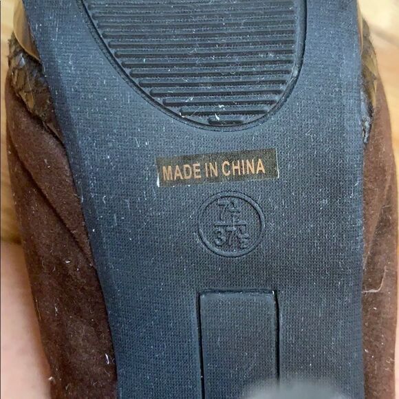 Fusion Brown Suede Platform Heels Size 7.5 - Picture 8 of 8